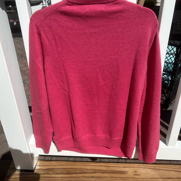NWOT Vineyard Vines Men's Size M Quarter Zip-Up Sweater in Deep Pink - Picture 3 of 13